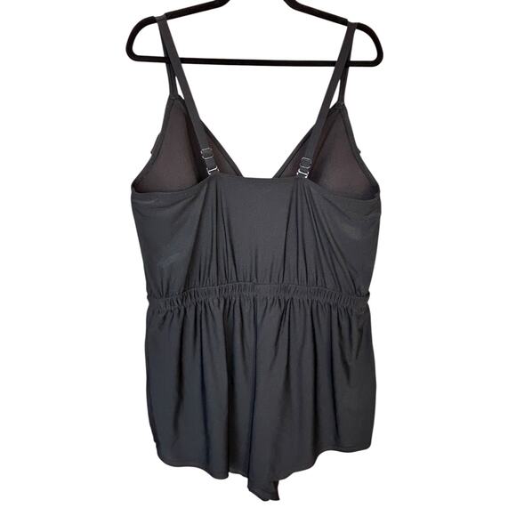 SWIM by Cacique Women's Black Colorful Tassel Swim Romper Size 16 Lane Bryant - Picture 3 of 4